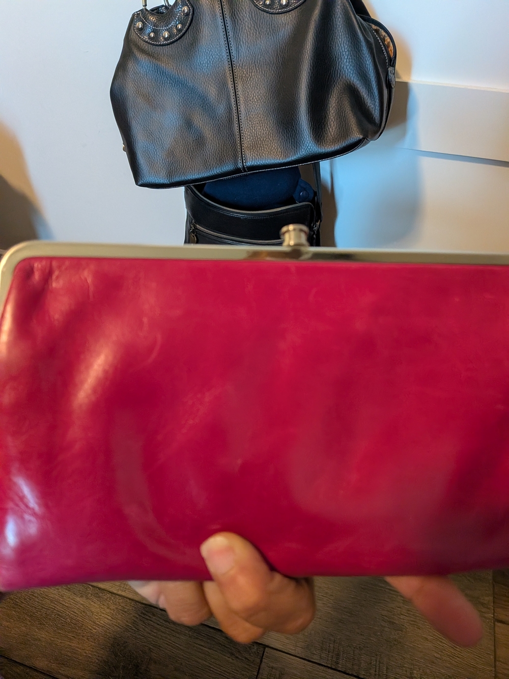 HOBO Hot Pink Kiss-Lock Clutch - Picture 12 of 13